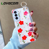 Cute Heart Transparent Samsung Case with Wristband - HoHo Cases