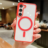 Acrylic Shockproof MagSafe Transparent Samsung Case - HoHo Cases Samsung Galaxy S23 / Red