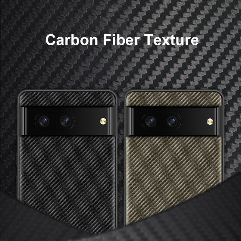 Carbon Fiber Texture PU Leather Google Pixel Case - HoHo Cases