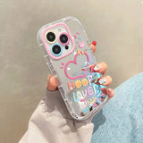 Lovely Heart Mirror Shockproof iPhone Case