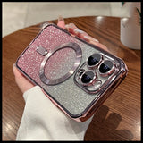 Plating Gradient Glitter for iPhone 16 Cases