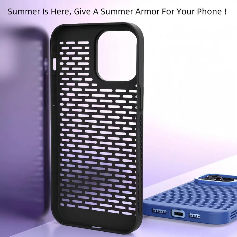 Luxury Heat Dissipation Mesh iPhone Case