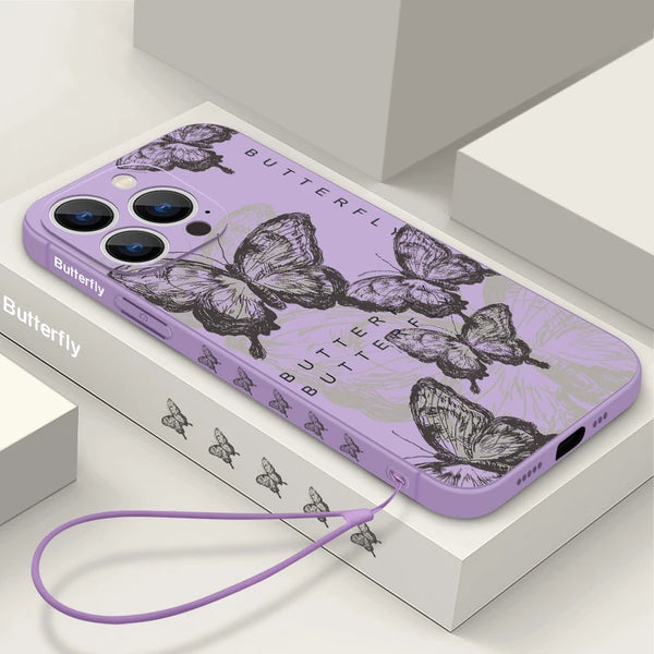 Butterfly Soft Silicone iPhone Case