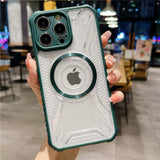 Luxury Shockproof Transparent MagSafe iPhone Case - HoHo Cases For iPhone 11 / Dark Green