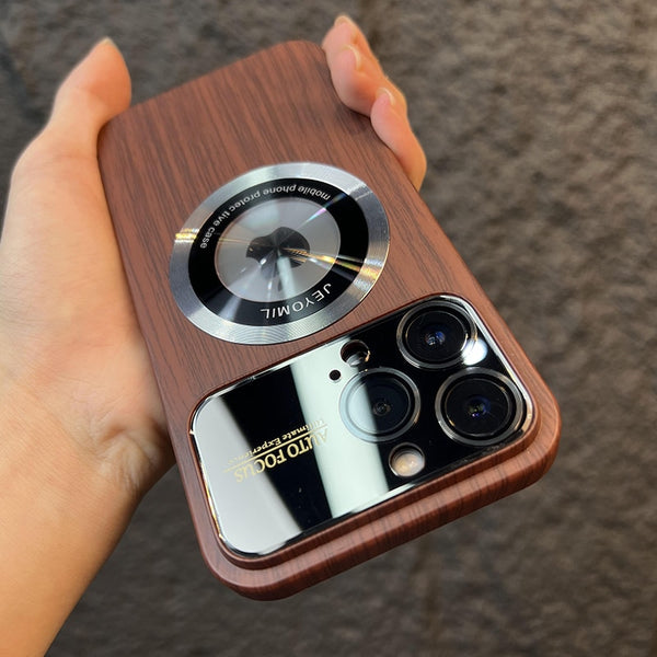 Wood Grain Magsafe iPhone 15 Cases