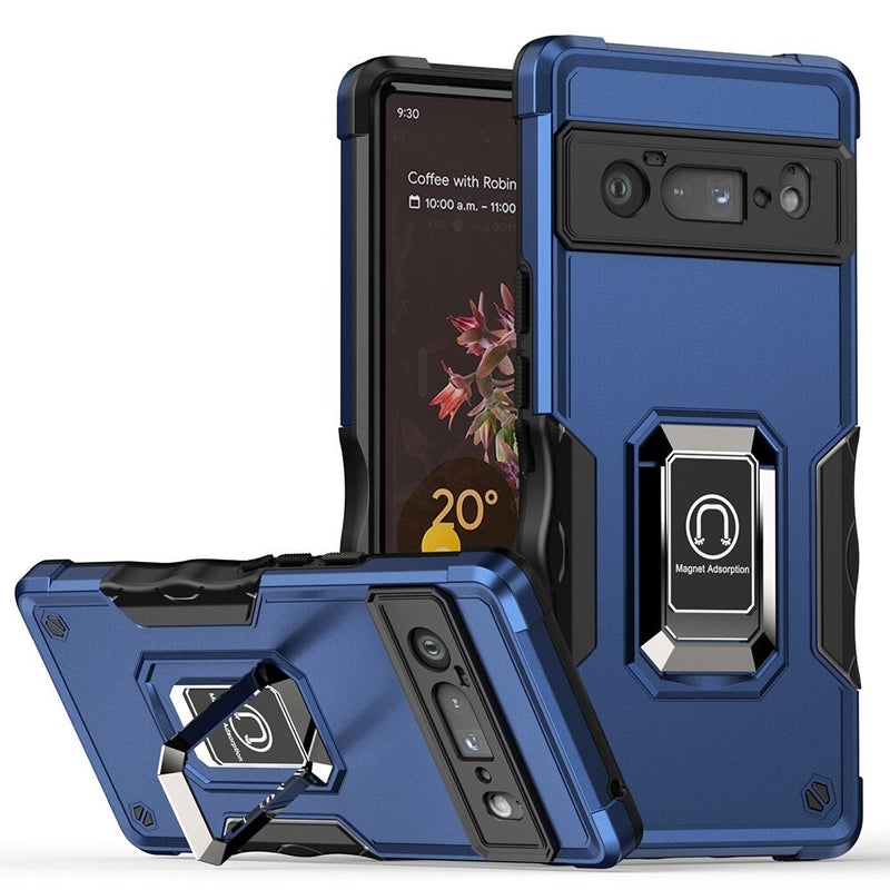 Military Hybrid Armor Google Pixel Case - HoHo Cases For Google Pixel 7 / Blue