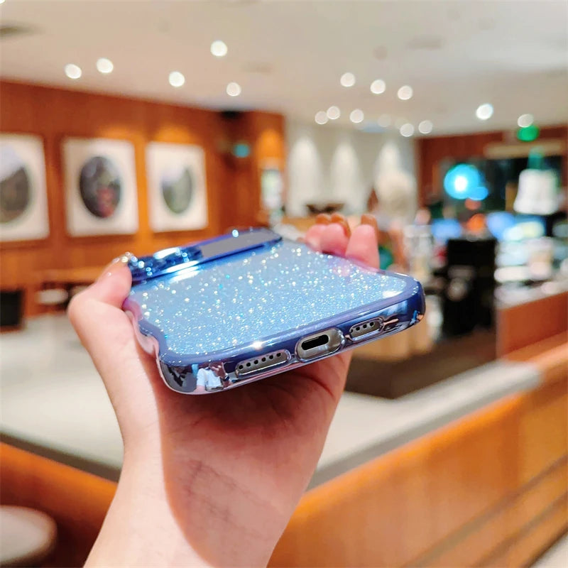 Chic Plating Glitter Transparent iPhone Case