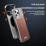 Luxury Leather Metal iPhone Case