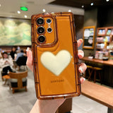 Cute 3D Love Samsung Galaxy Case - HoHo Cases For Samsung Galaxy S23 / Coffe Beige