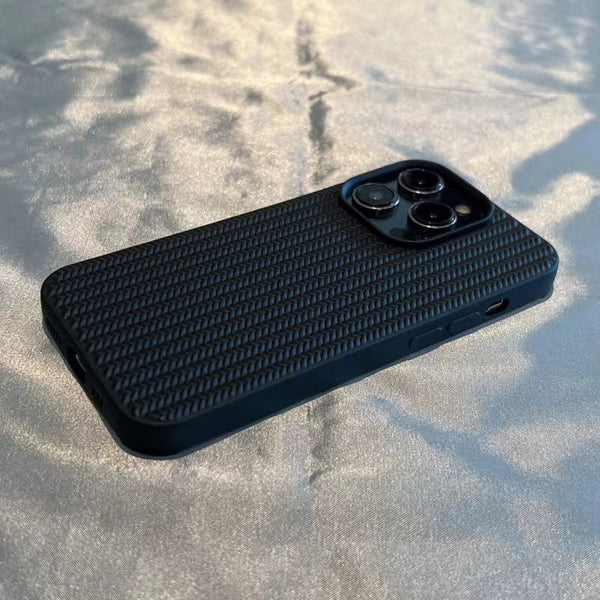 Luxury Shockproof Silicon Braided iPhone Case - HoHo Cases For iPhone 14 Pro Max / Black