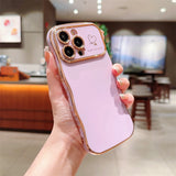 Cute Love Heart Shockproof Plating iPhone Case