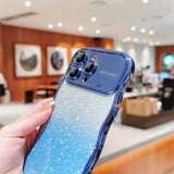 Plating Gradient Transparent Glitter iPhone Case