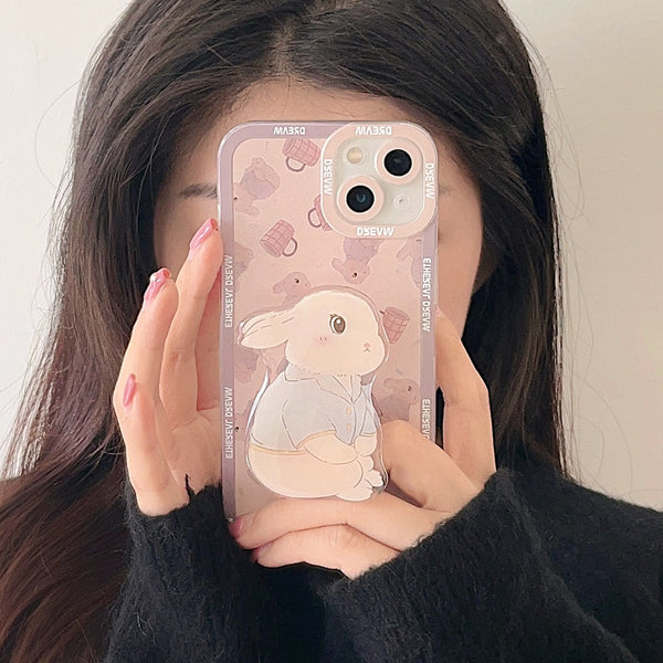 Cute Rabbit Clear Samsung Galaxy Case - HoHo Cases Samsung Galaxy S23 Ultra / 2