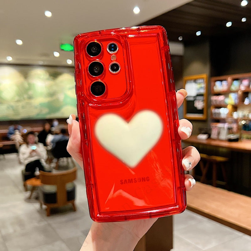Cute 3D Love Samsung Galaxy Case - HoHo Cases For Samsung Galaxy S23 / Red Beige