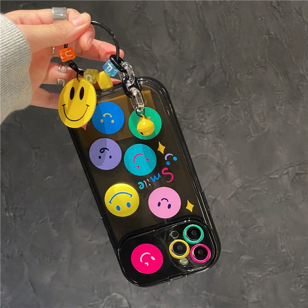 Cute Mirror Smiley Keychain iPhone Case