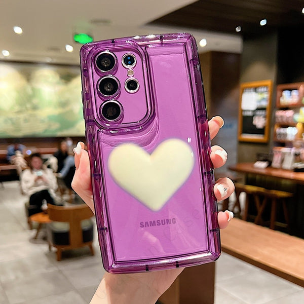 Cute 3D Love Samsung Galaxy Case - HoHo Cases For Samsung Galaxy S23 / Purple Beige