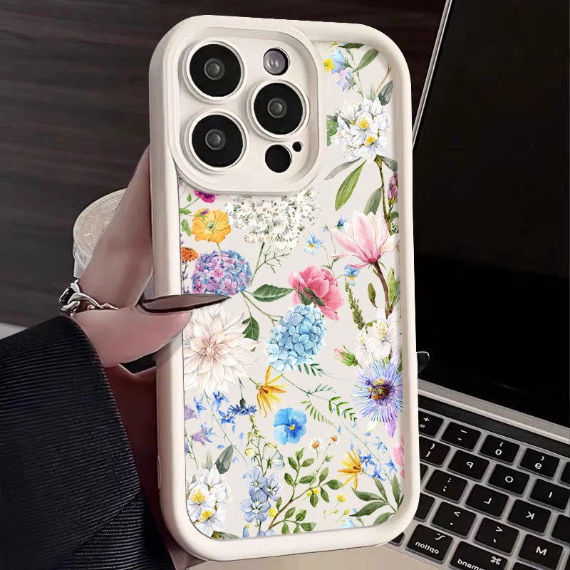 Hydrangea Flower Soft iPhone Case