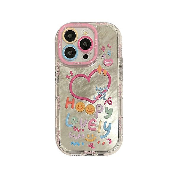 Lovely Heart Mirror Shockproof iPhone Case