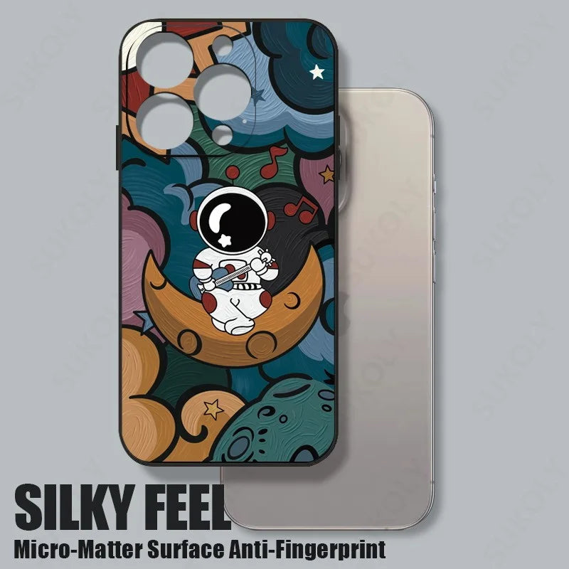 Cartoon Astronaut Soft iPhone Case