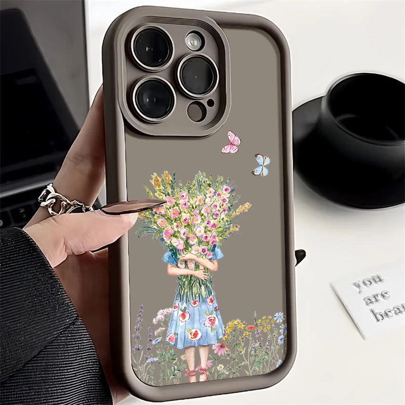 Square Print TPU iPhone Case