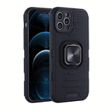 Cool Armor iPhone Case with Ring Holder Stand - HoHo Cases For iPhone 11 / Black