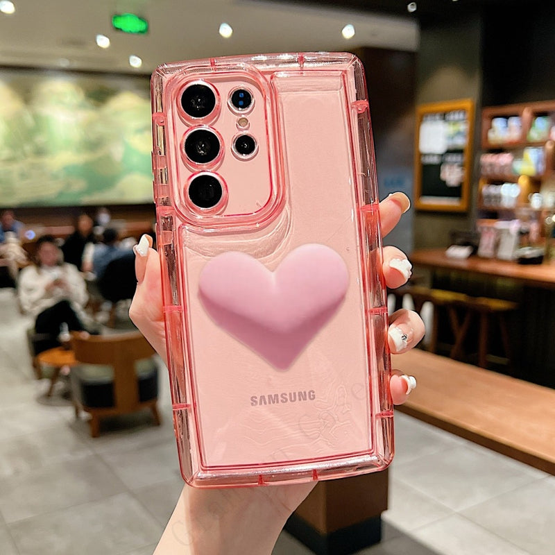 Cute 3D Love Samsung Galaxy Case - HoHo Cases For Samsung Galaxy S23 / Full Pink