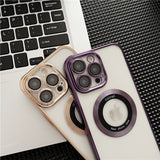 Classic Plating Transparent MagSafe iPhone Case