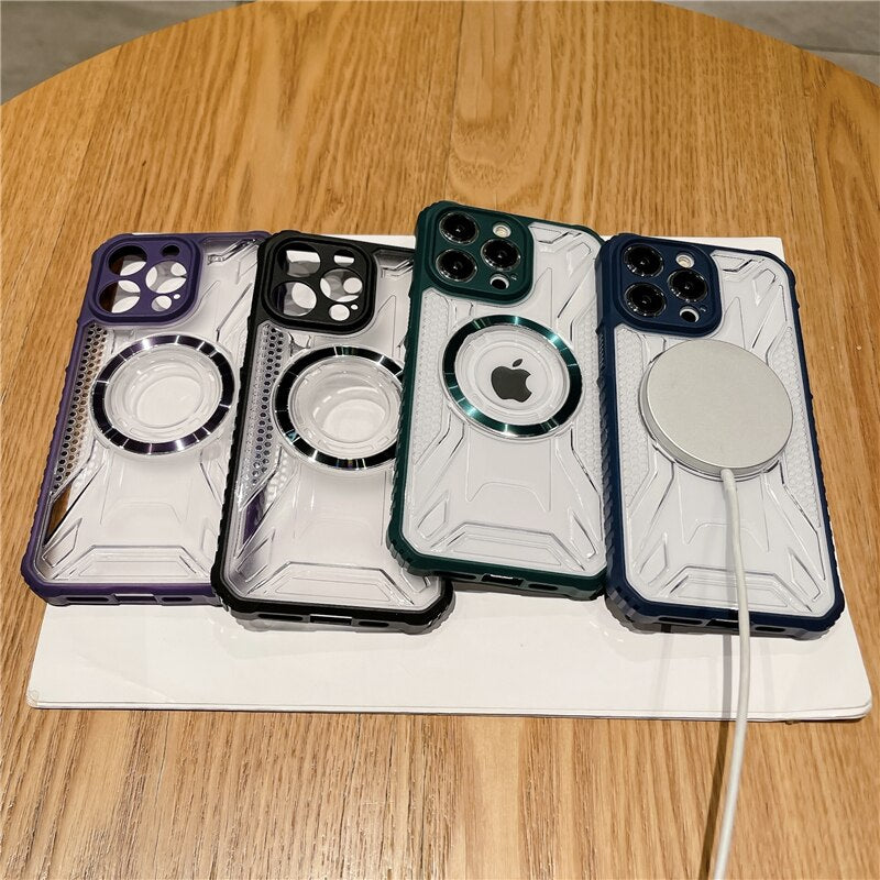 Luxury Shockproof Transparent MagSafe iPhone Case - HoHo Cases