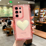 Cute 3D Love Samsung Galaxy Case - HoHo Cases For Samsung Galaxy S23 / Pink Beige