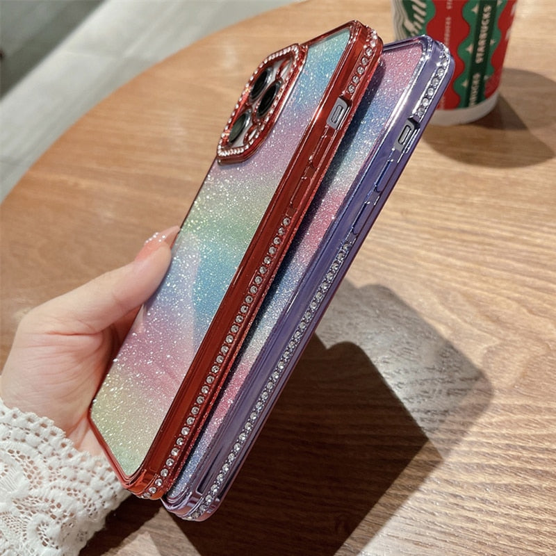 Glitter Rainbow Gradient iPhone Case - HoHo Cases