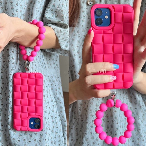 3D Weave Bracelet Soft Silicone iPhone Case