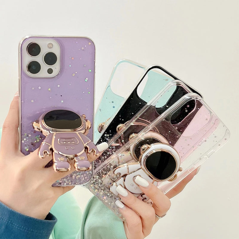 Glitter 3D Astronaut iPhone Case - HoHo Cases