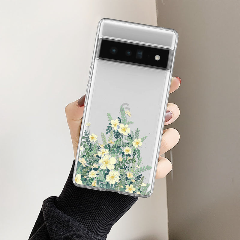 Transparent Floral Google Pixel Case - HoHo Cases For Google Pixel 7 / A