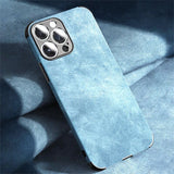 Luxury Vintage Leather iPhone Case - HoHo Cases For iPhone 11 / Light Blue