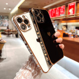 Heart Pattern Luxury Plating iPhone Case - HoHo Cases